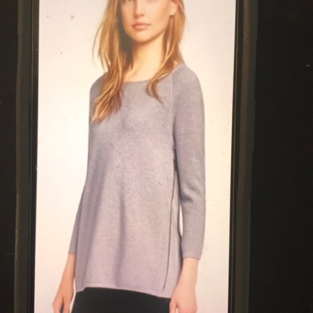 Tory Burch rylie gray merino wool sweater